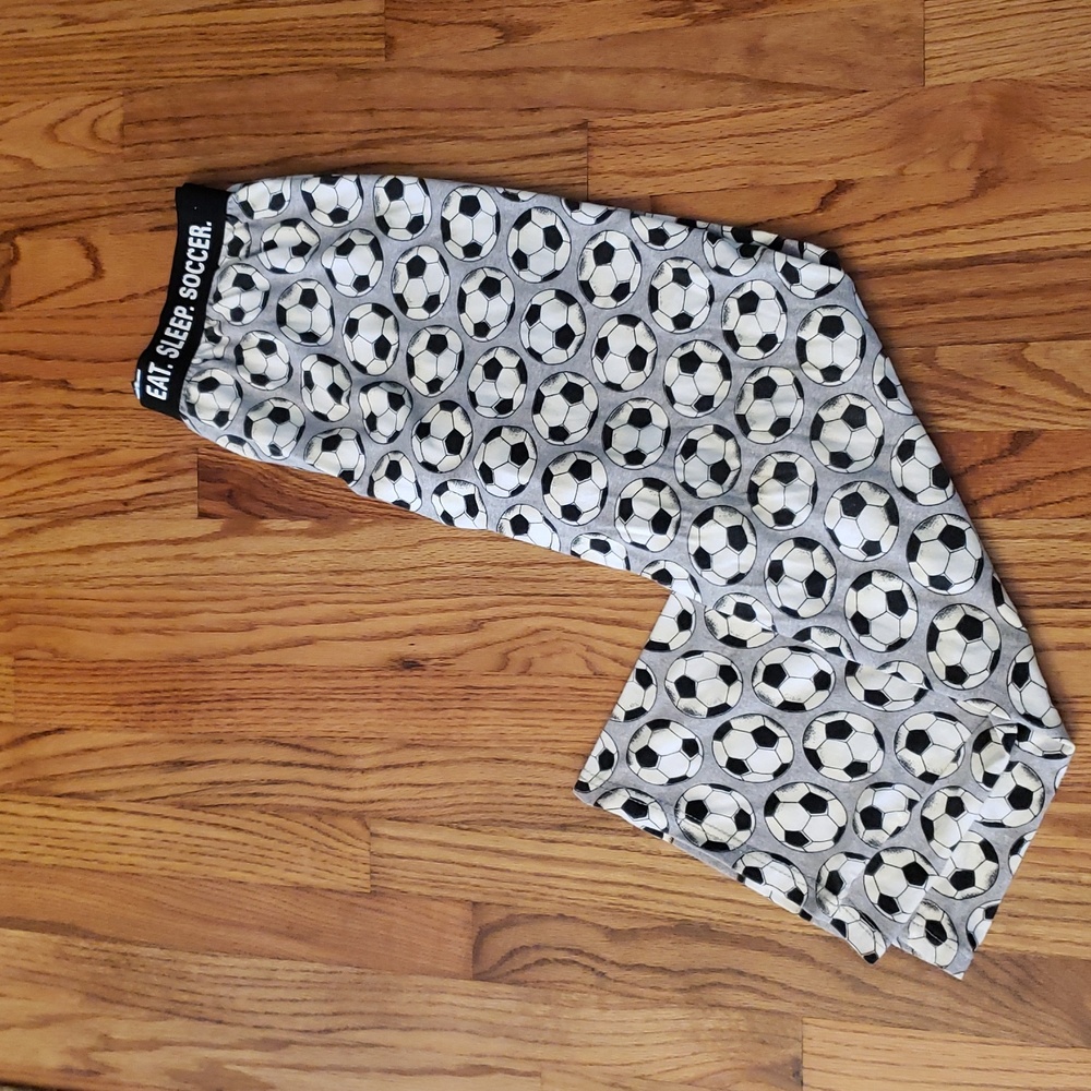 Boxercraft Mens Loungewear/Pajama Pants - Black and White Soccer Print Size: M